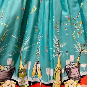 Bernie Dexter turquoise & pink NYE chelsea dress. XL, EUC